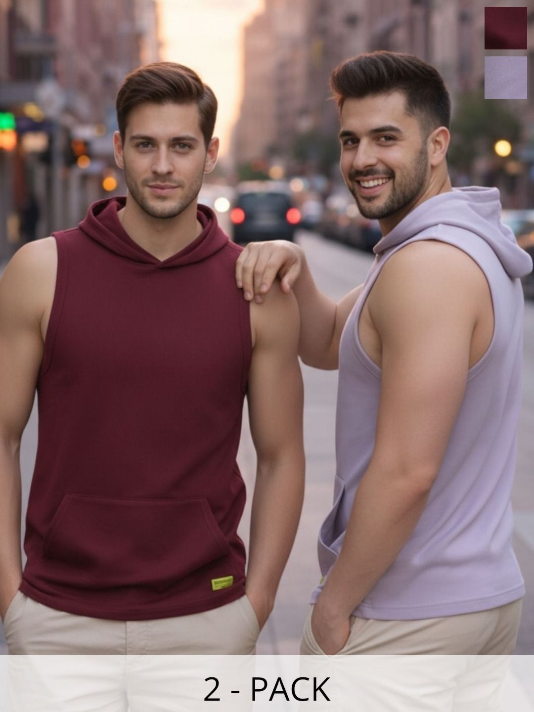 HERE&NOW Men 2 Hooded Pockets T-shirt