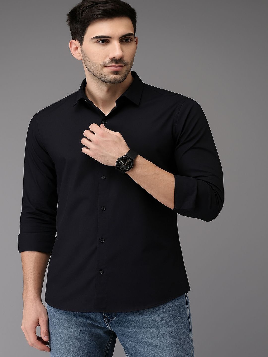 PACTIMO Men Classic Slim Fit Casual Shirt