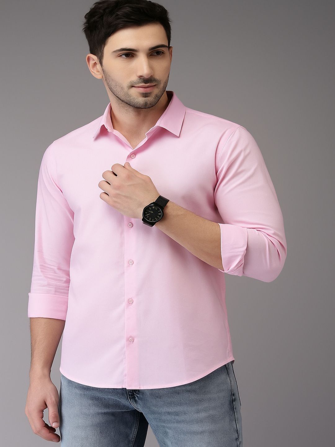 PACTIMO Men Classic Slim Fit Casual Shirt
