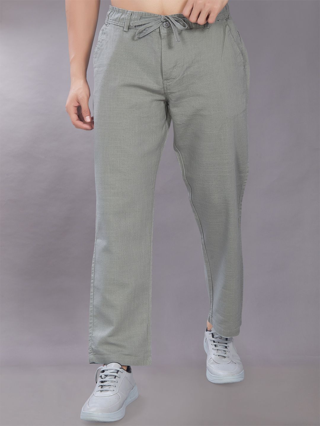 R.Code by The Roadster Life Co. Men Relaxed Loose Fit Easy Wash Trousers
