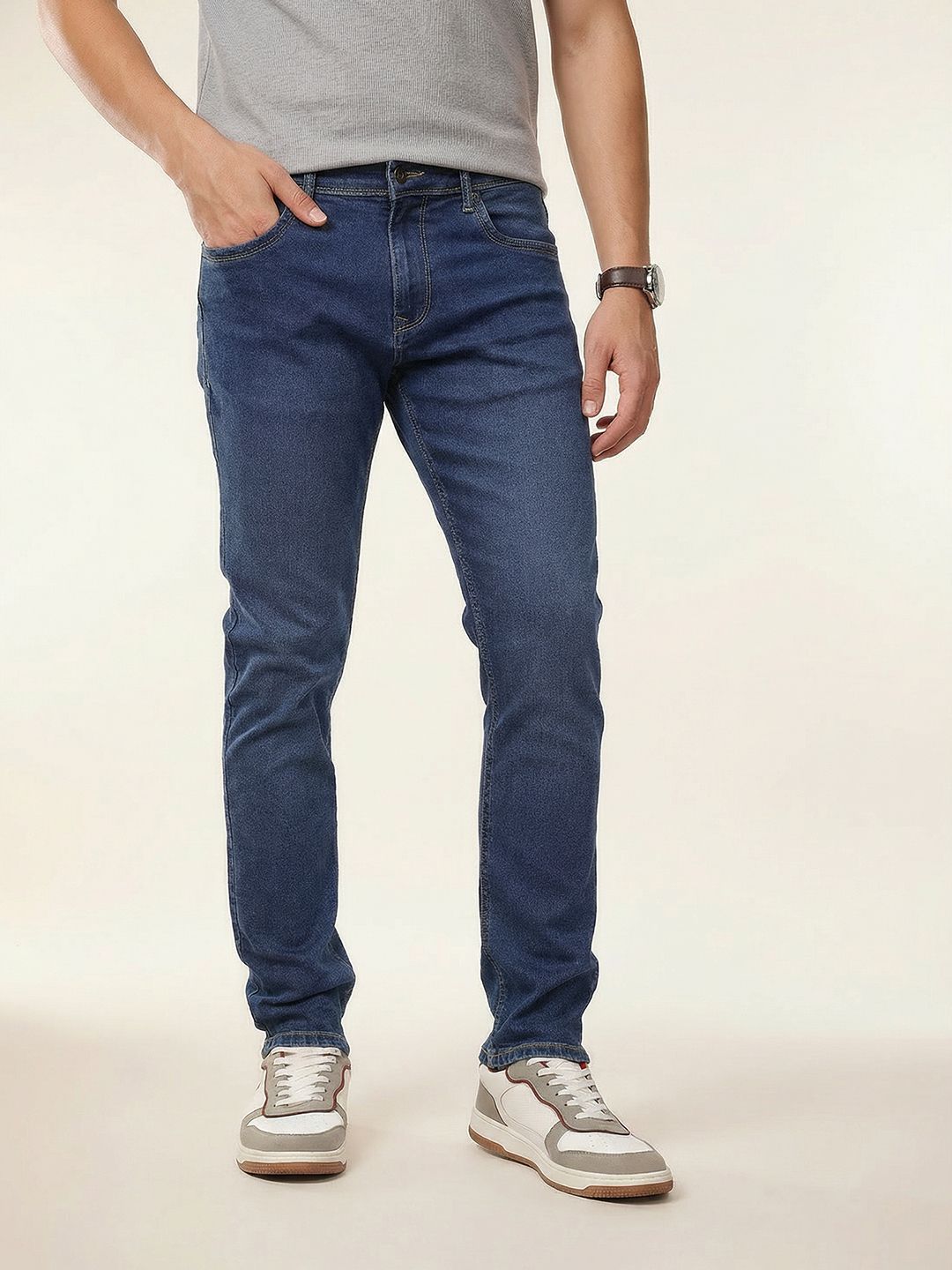 Nautica Men Slim Fit Mid-Rise Stretchable Jeans