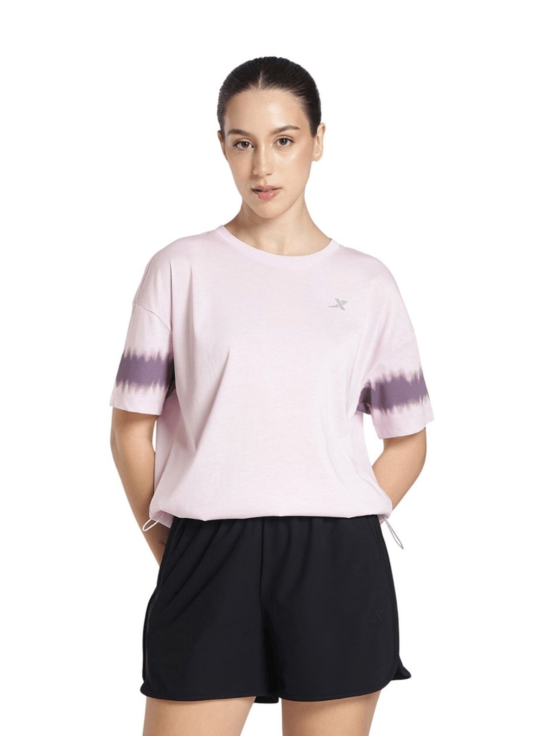 Xtep Tie And Dye Dyed Drop-Shoulder Sleeves Motion Dry Cotton Sports T-shirt