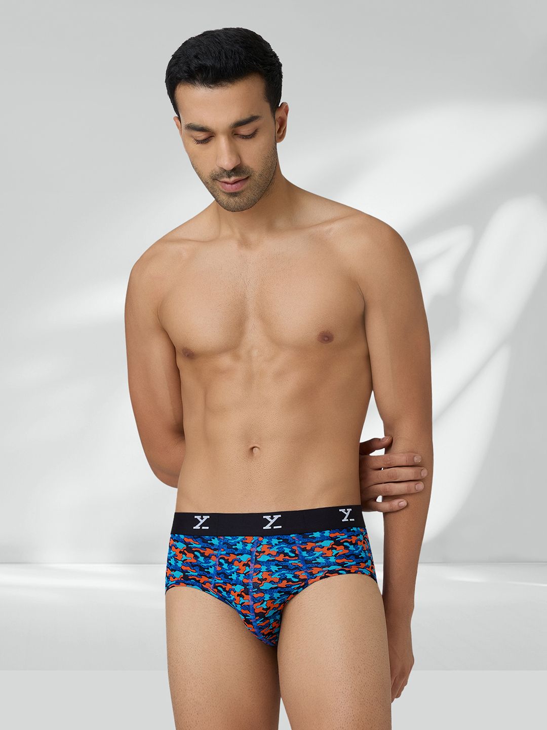 XYXX Men Printed Antimicrobial Modal Briefs- XYBRF45
