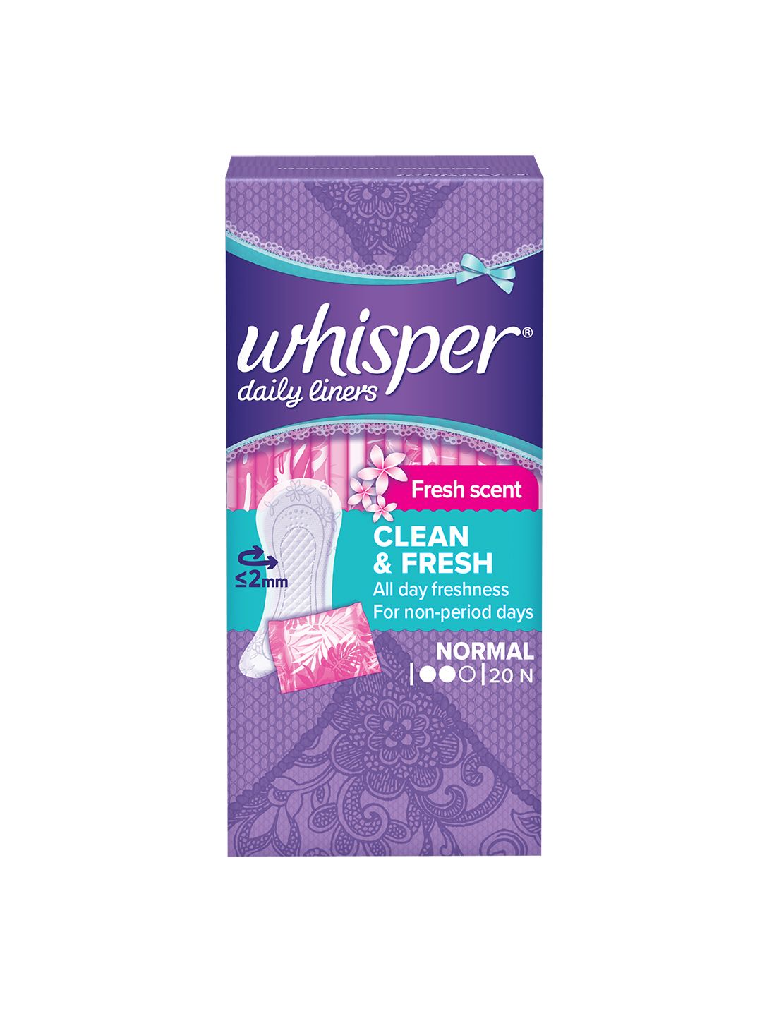 Whisper Clean and Fresh Daily Liners - 20 Panty Liners