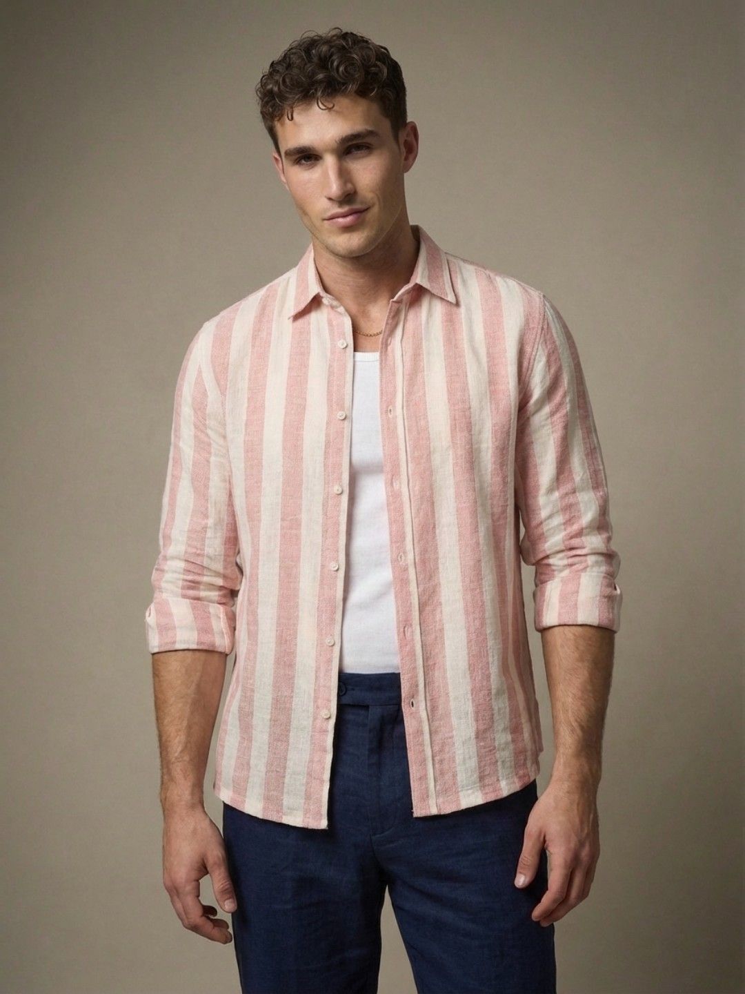 glitchez Men Striped Casual Shirt