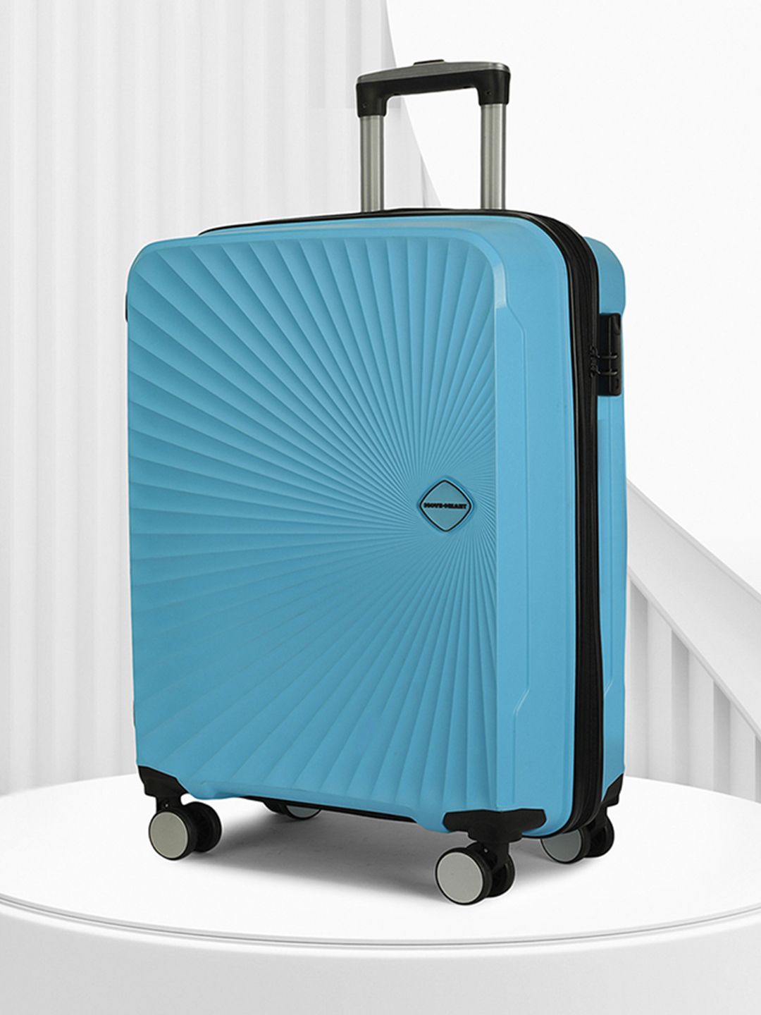 MOVE-MEANT Trekify 55cm Polypropylene Trolley Bag 8 Wheels Spinner Number Lock