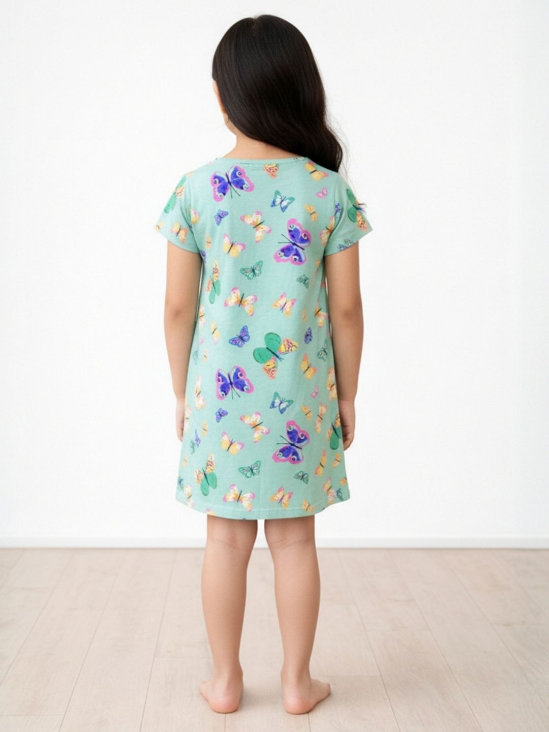 Pack of 2 Kids Girls Summer Cotton Night Dress 4
