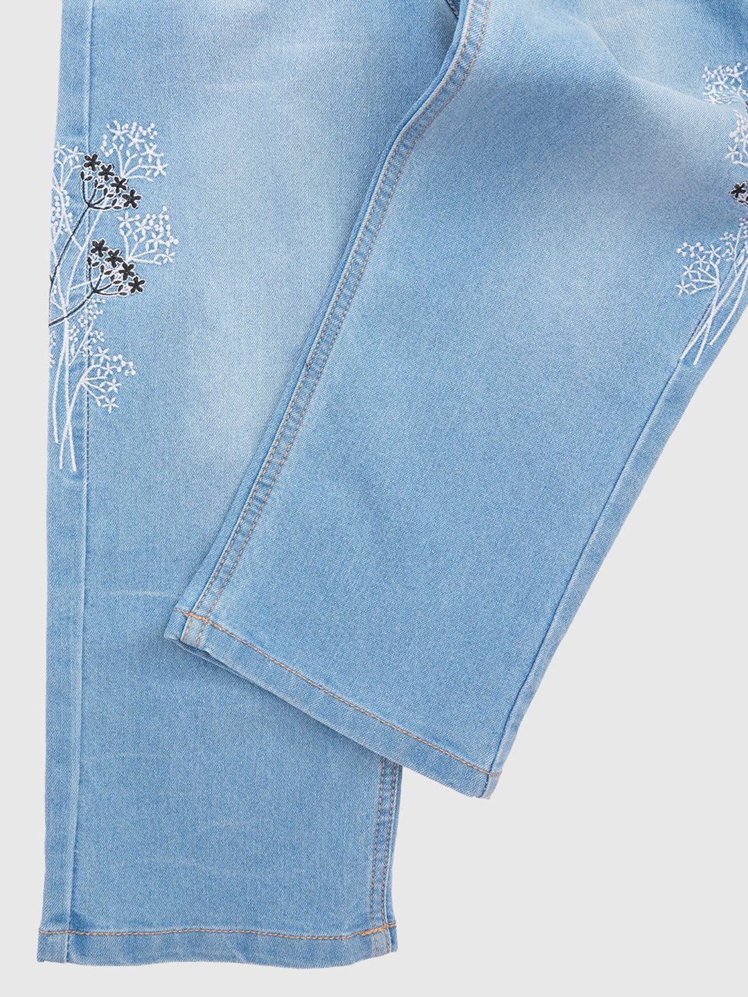 Girls Jean Wide Leg Mid-Rise Stretchable Jeans 6