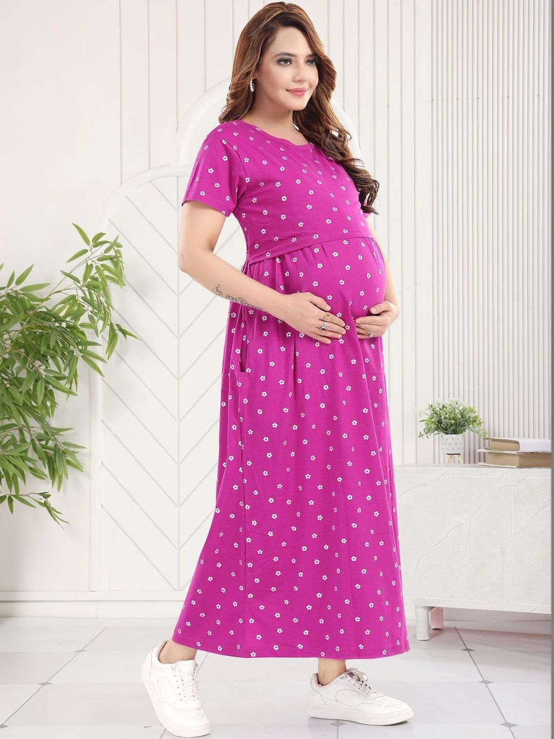 MomsBae Short Sleeves Nightdress