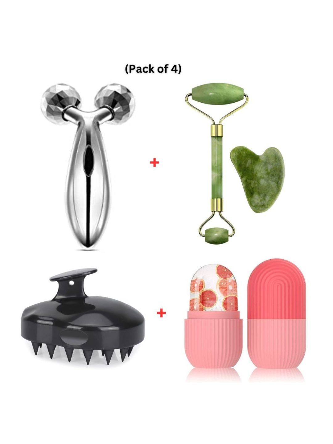 Oldglory Set Of 4 Facial Massager Tool Set