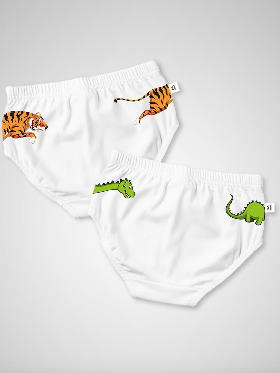 DOODLEBERRY Boys Pack of 2 Printed Anti Microbial Cotton Briefs