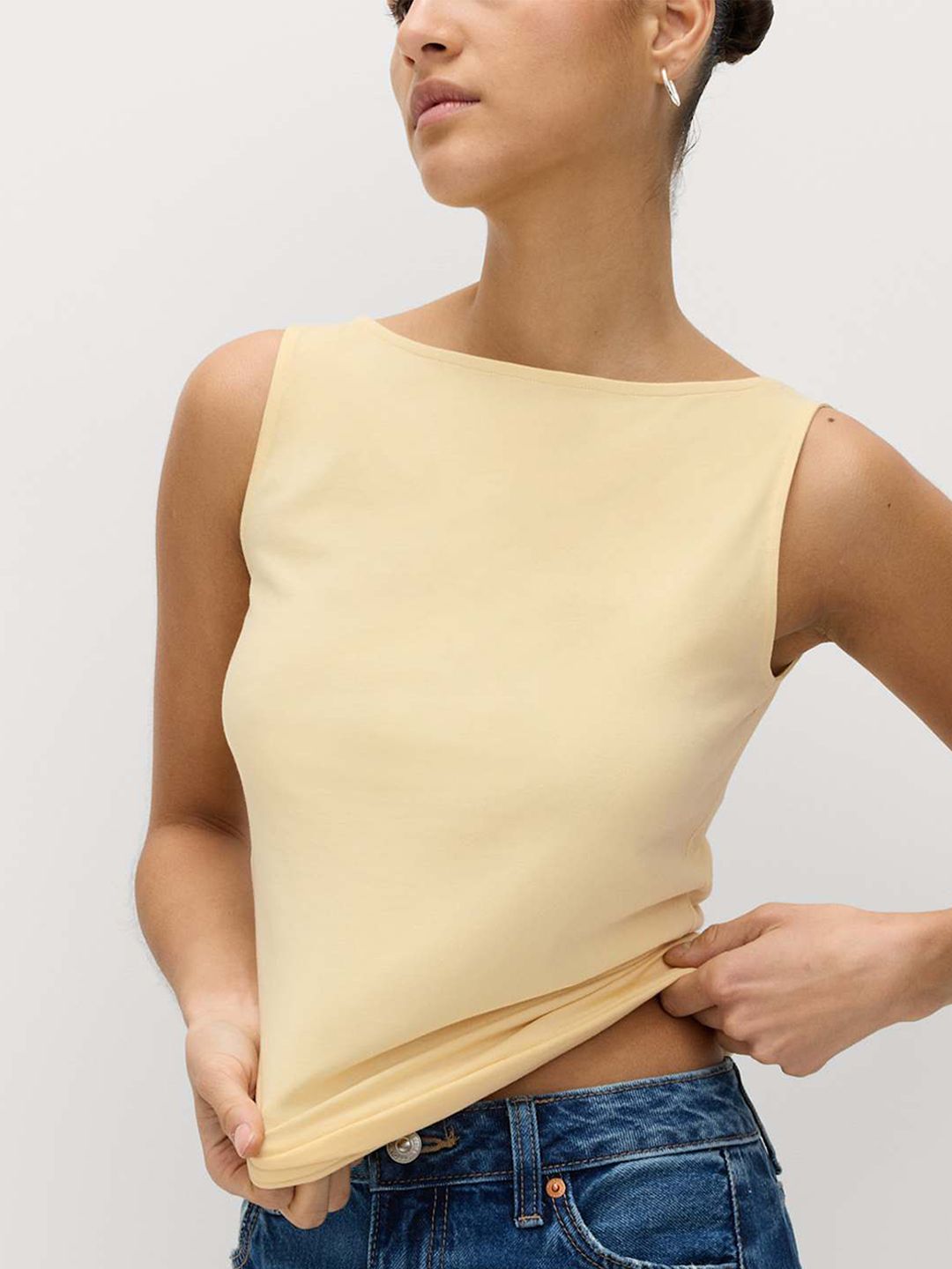 Cotton Rich Slash Neck Slim Fit Vest 3
