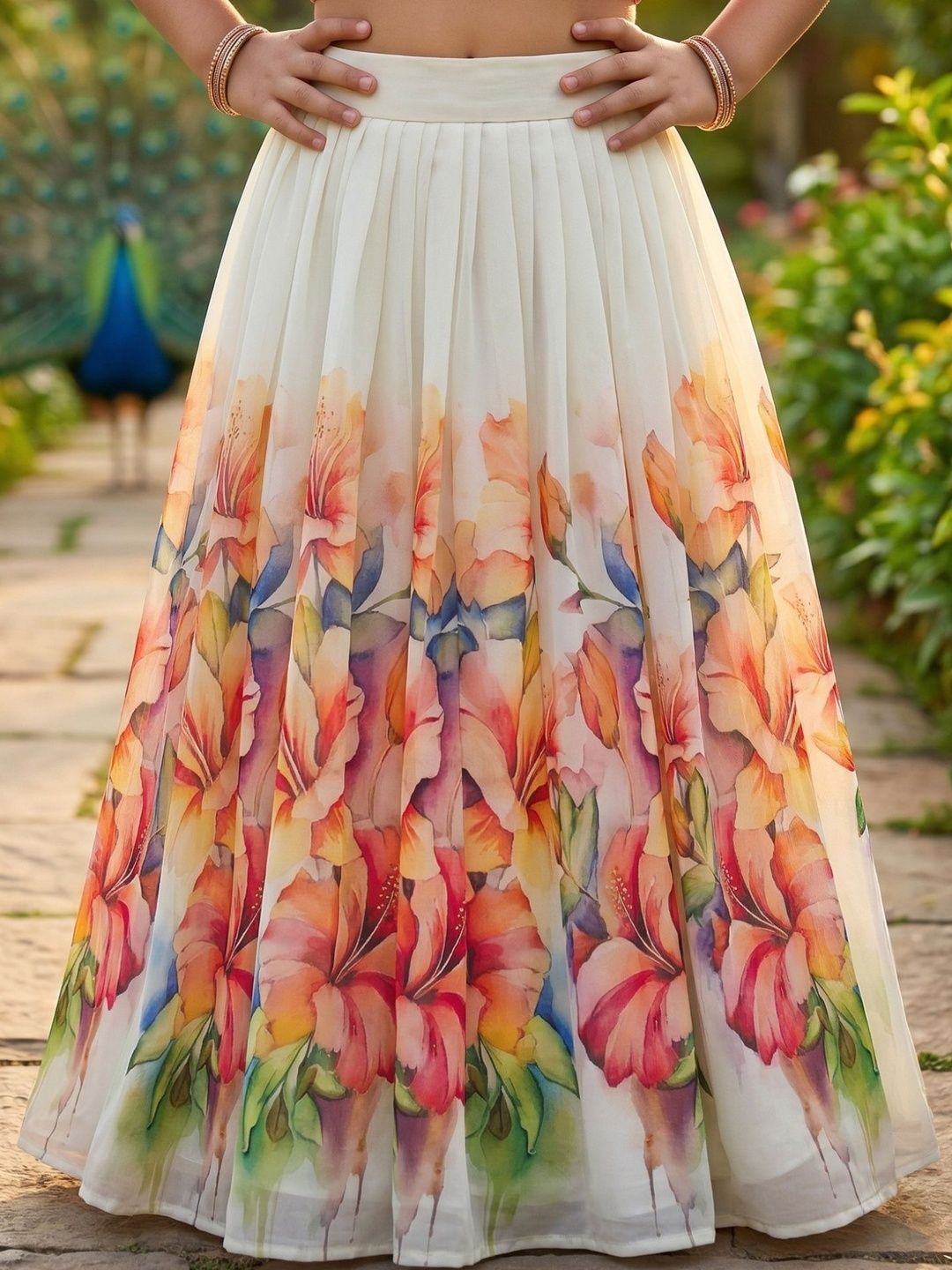 Girls Printed Ready to Wear Lehenga & Blouse With Dupatta 4