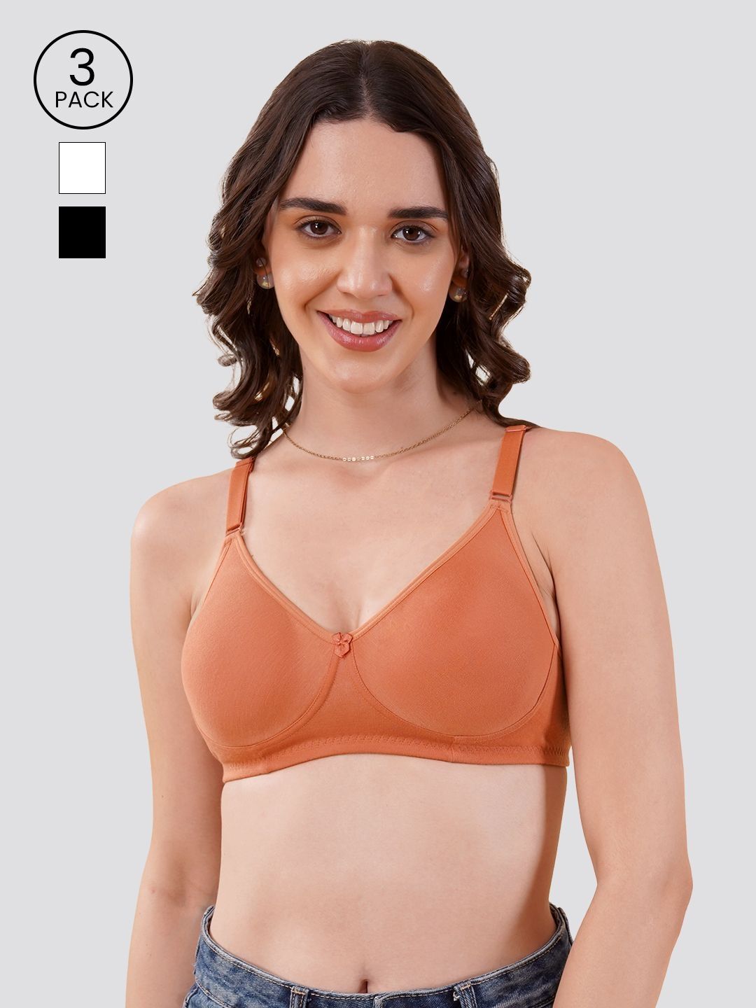 Buy Kalyani Evlyn Pack Of 3 Double Layered Cups Seamless Bra -  - Apparel for Women