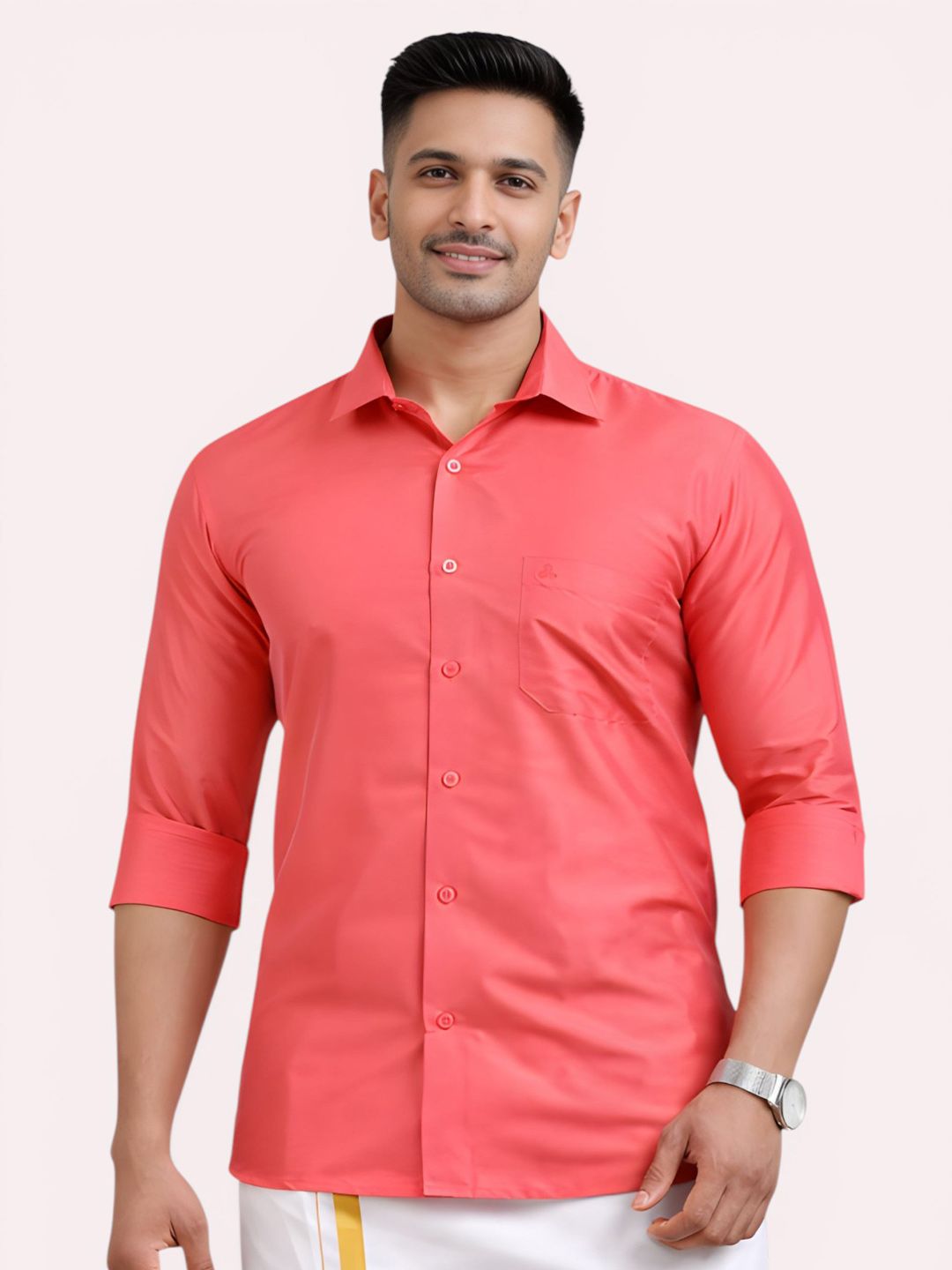 TATTVA Spread Collar Long Sleeves Casual Shirt