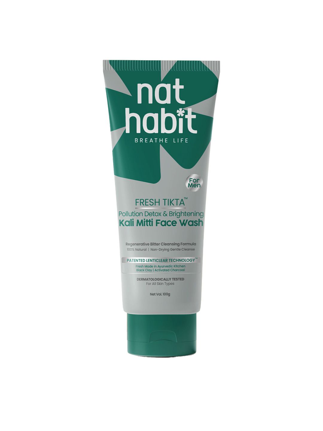 Nat Habit Kali Miti Charcoal Deep Cleansing Face Wash For Anti-Pollution - 100 g
