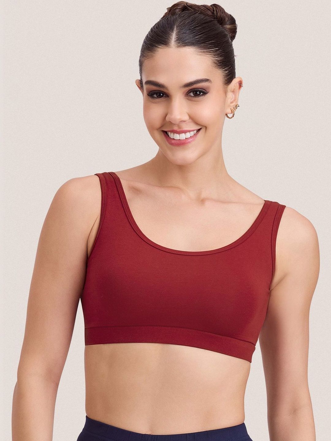 POOJA RAGENEE Women Sports Bra Wear from Both Sides Cotton Lycra Wirefree
