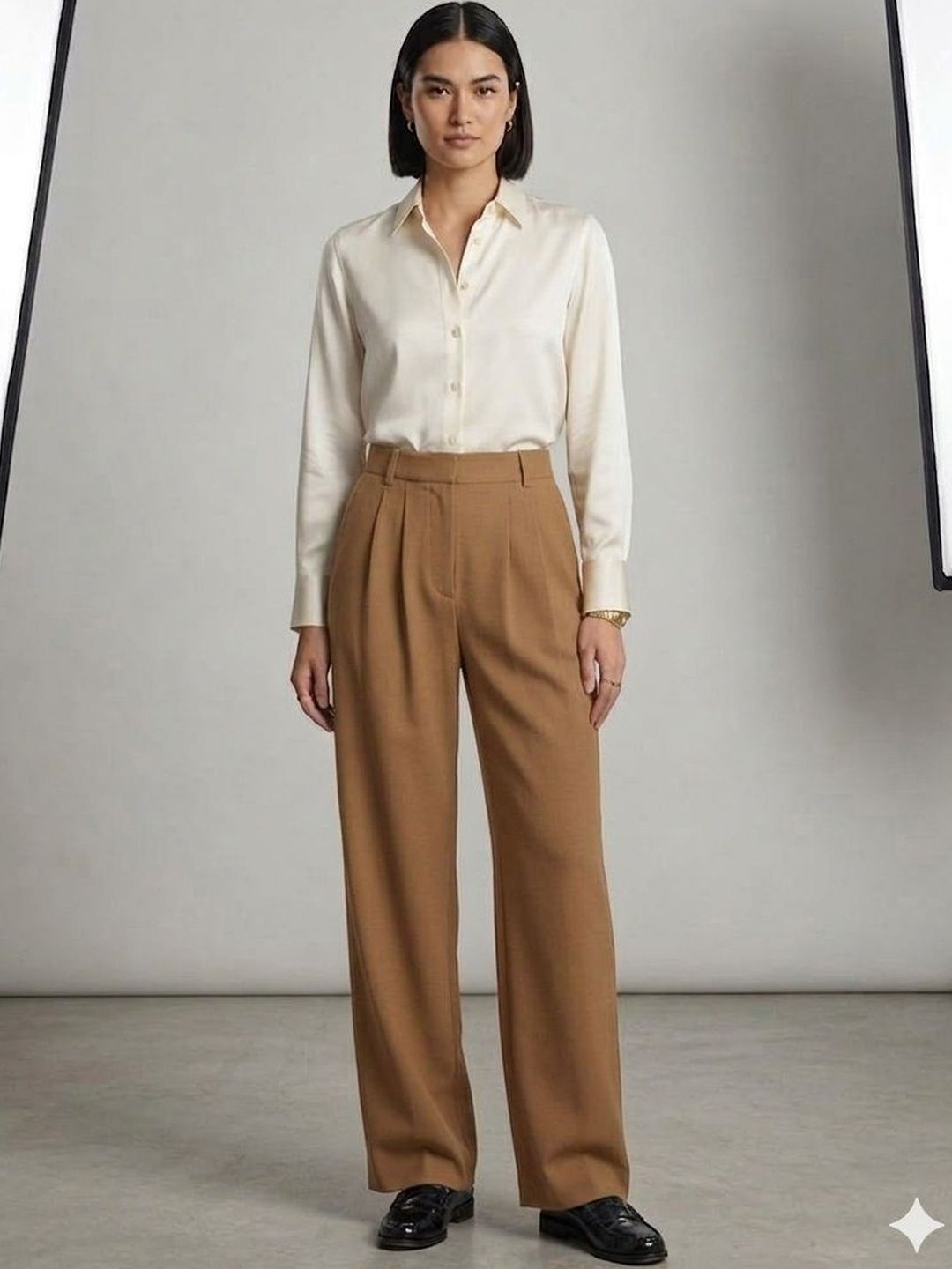 FNOCKS Women Relaxed Fit High-Rise Trousers