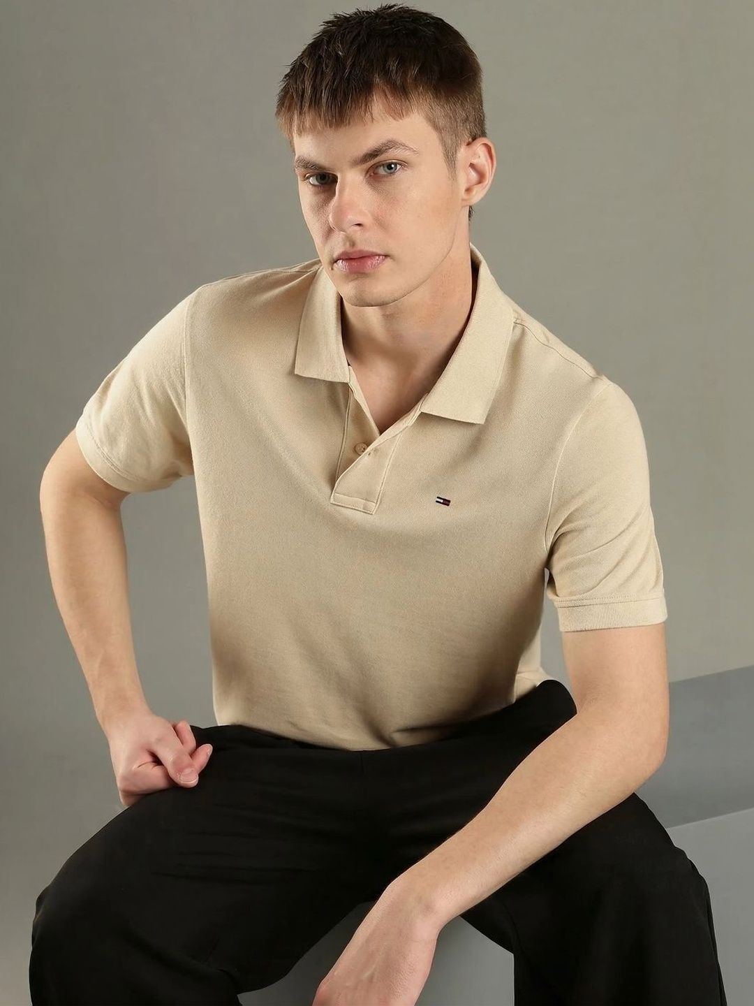 Tommy Hilfiger Men Polo Collar T-shirt