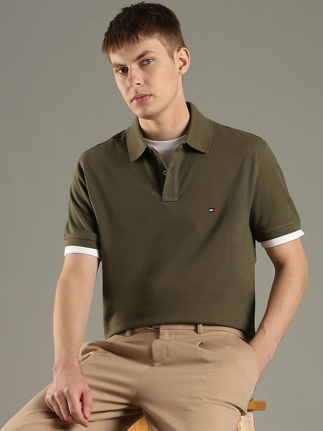 Tommy Hilfiger Men Polo Collar T-shirt