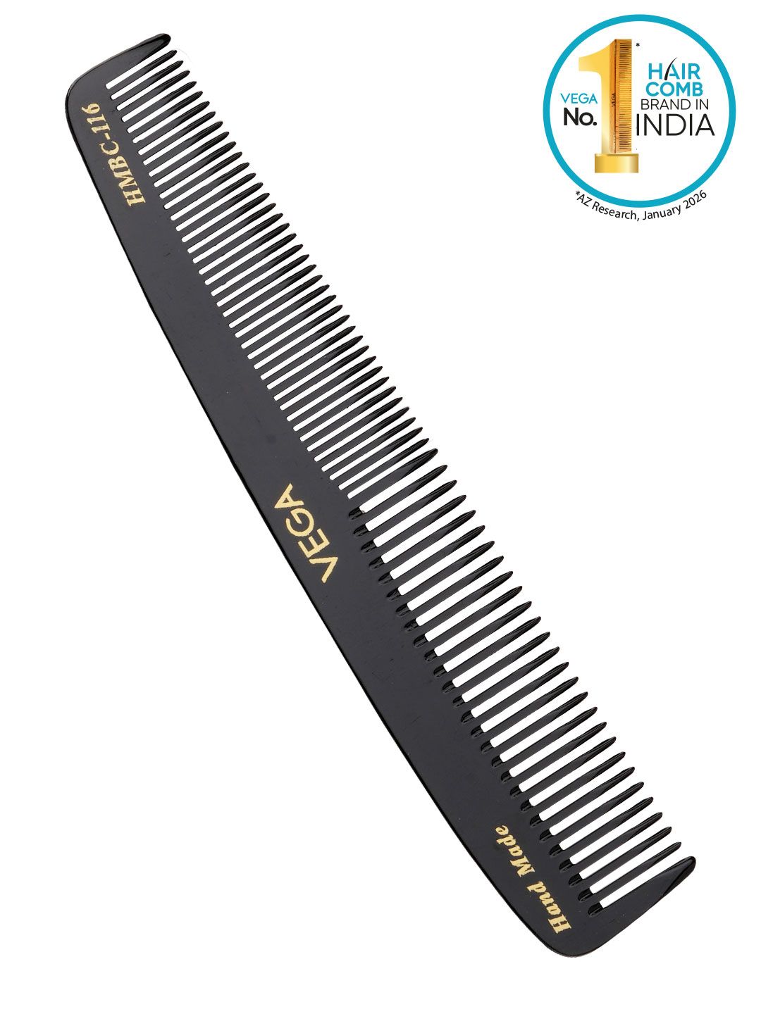 VEGA Graduated Dressing Hair Comb - HMBC-116 - Black