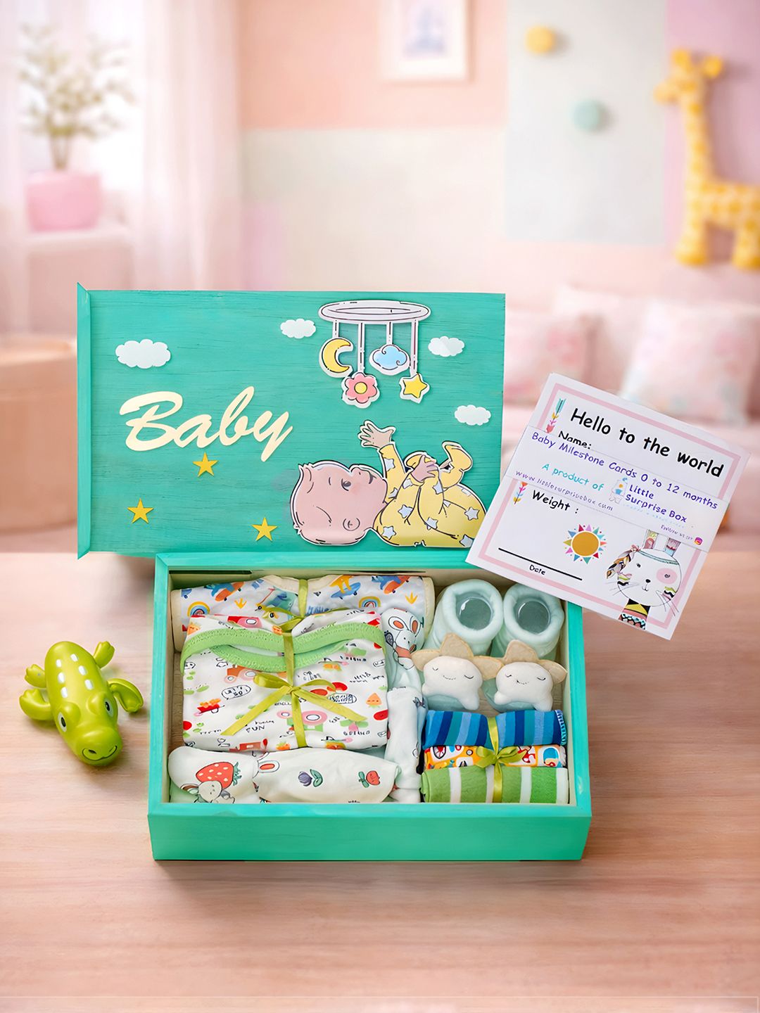 Buy Little Surprise Box Infant 15Pcs Green Baby Apparel Gift Set -  - Apparel for Unisex Kids
