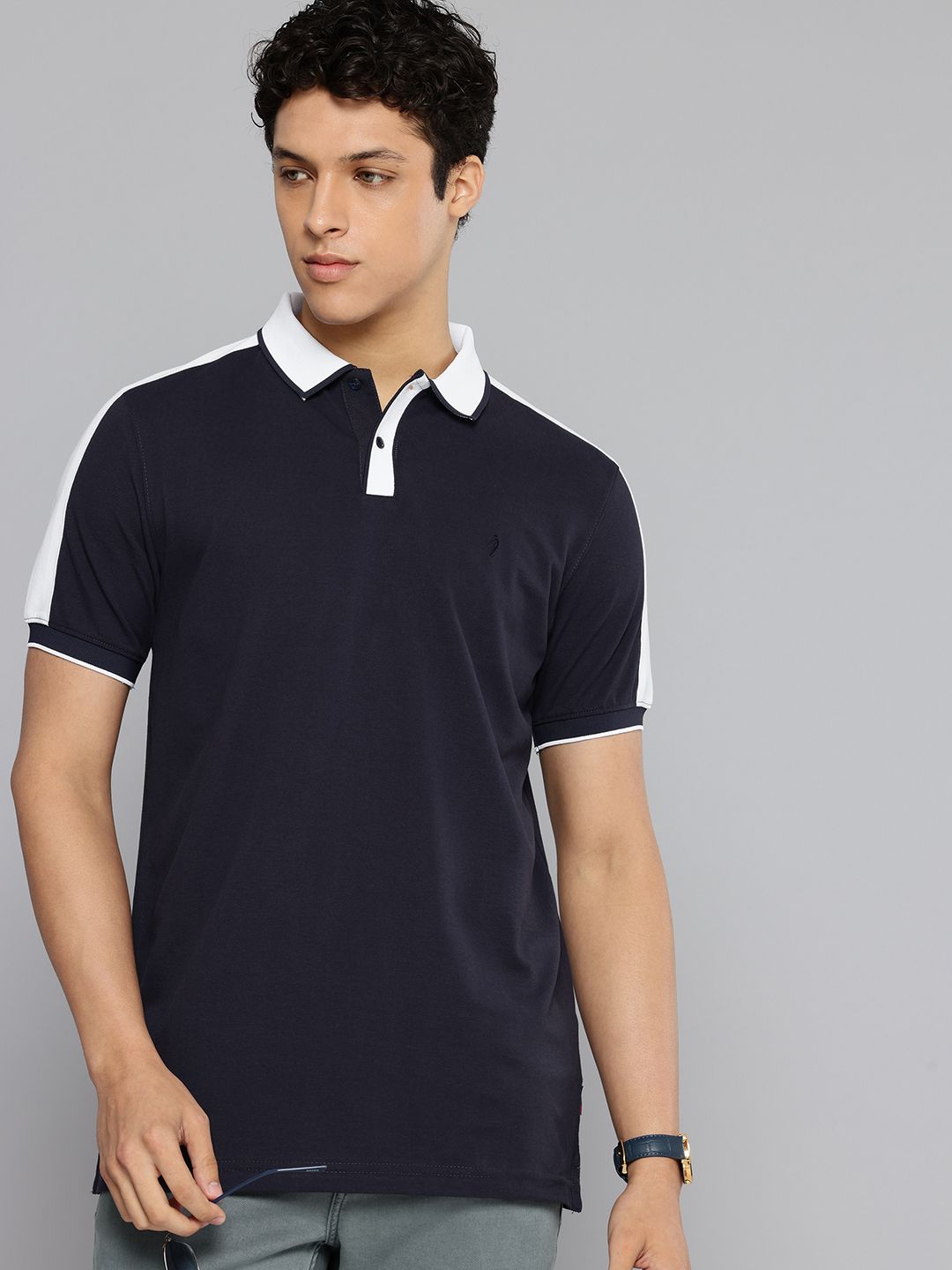 Indian Terrain Polo Collar Knitted T-shirt