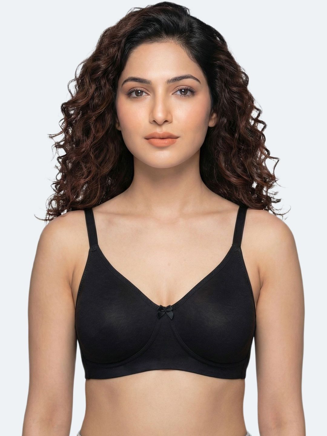 Invisi-Fit Cotton Non-Padded Plus-Size Everyday Broad Straps Bonded Bra