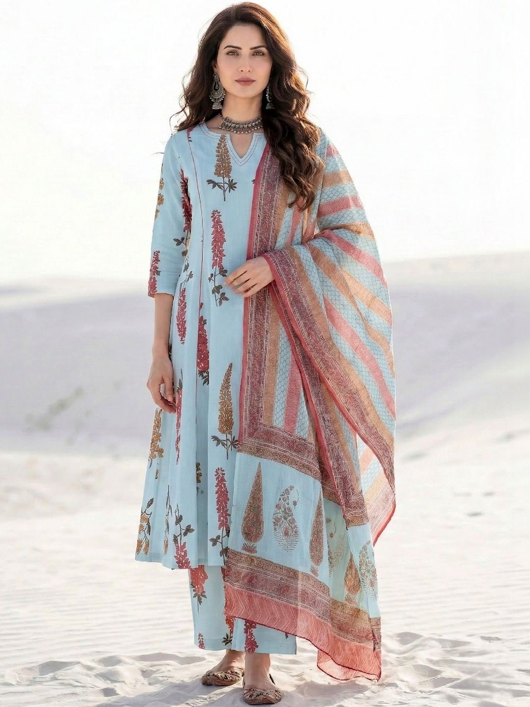 MYRIE Women Kurti with Trousers & With Dupatta