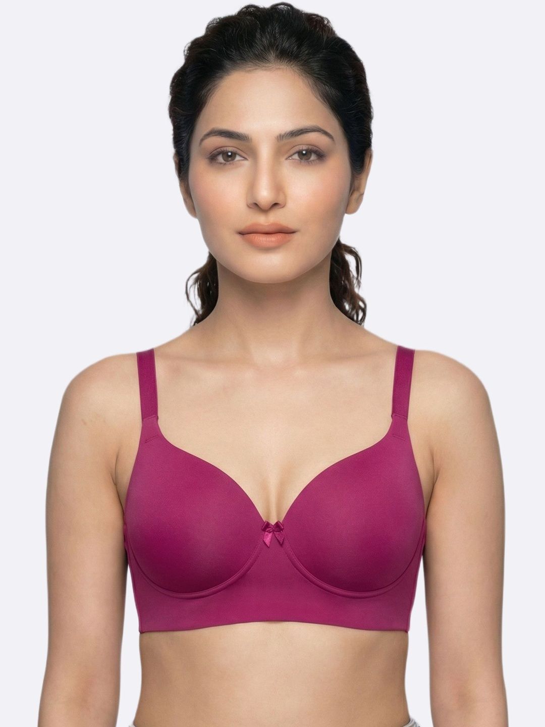 Invisi-Fit Cotton (Level-2 Padding) 3/4th Coverage Maximiser Push-Up Bonded Bra