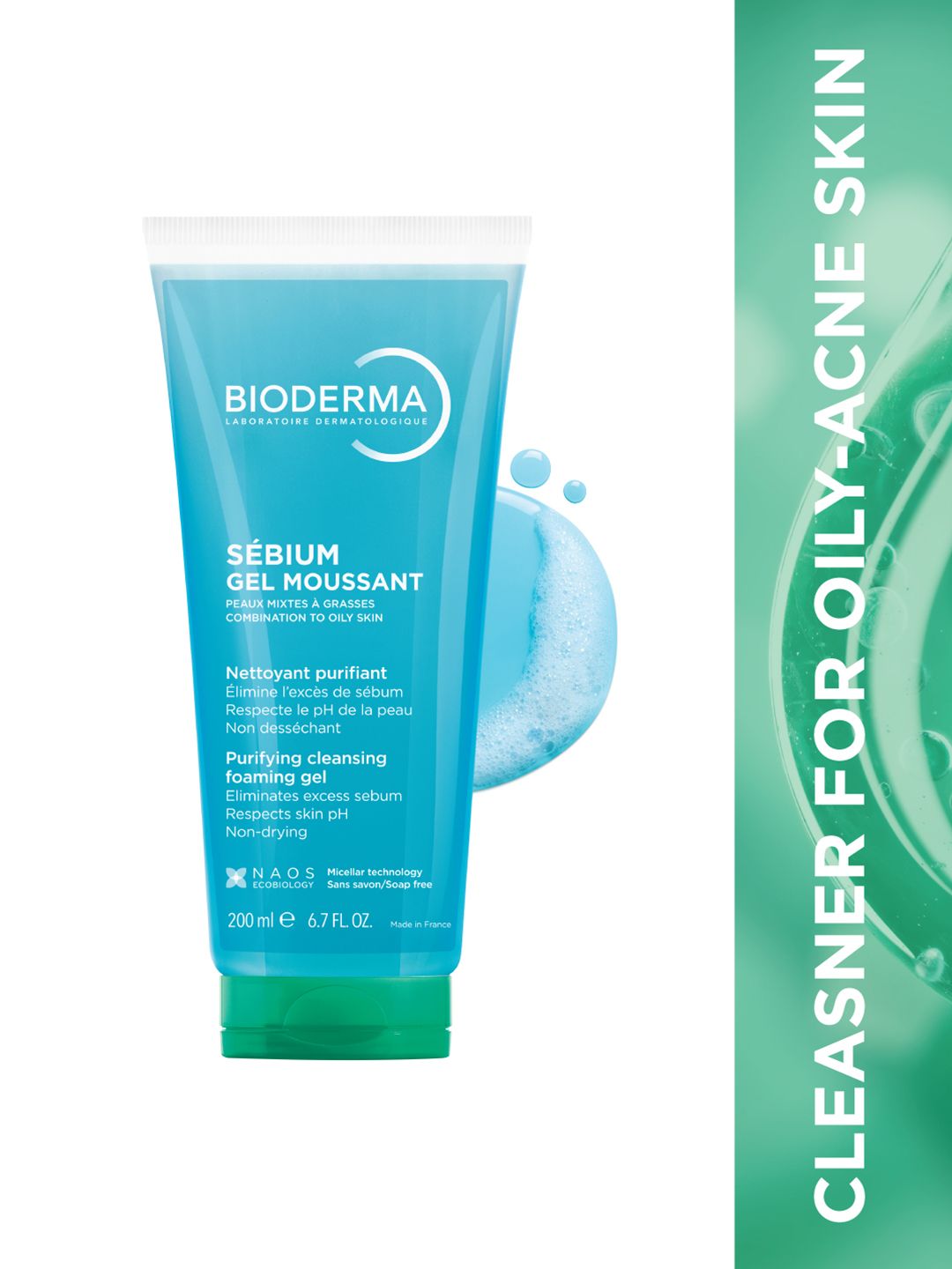 BIODERMA Sebium Gel Moussant Face Wash for Combination/Oily Skin 200 ml