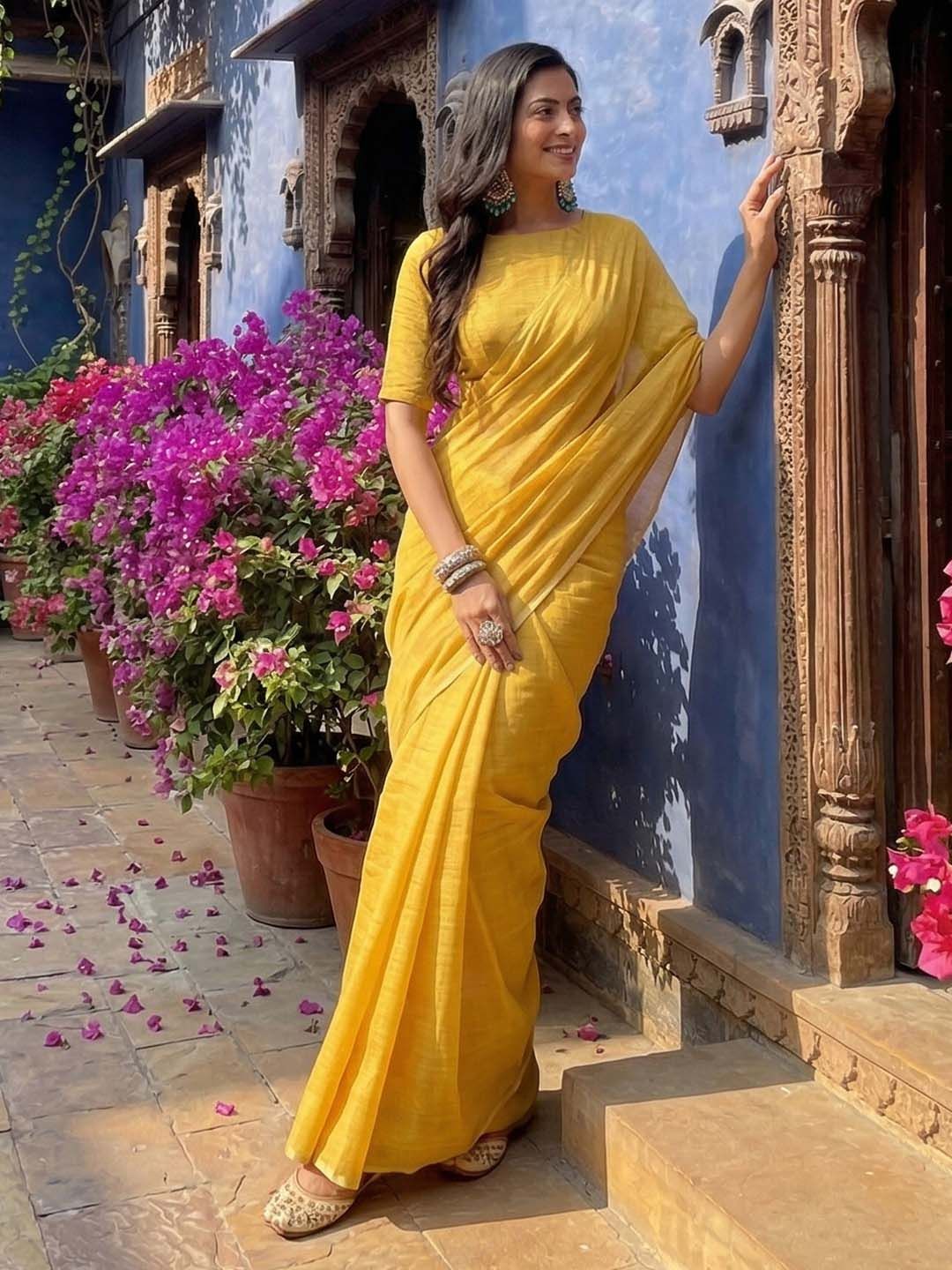 kasee Jute Cotton Handloom Saree