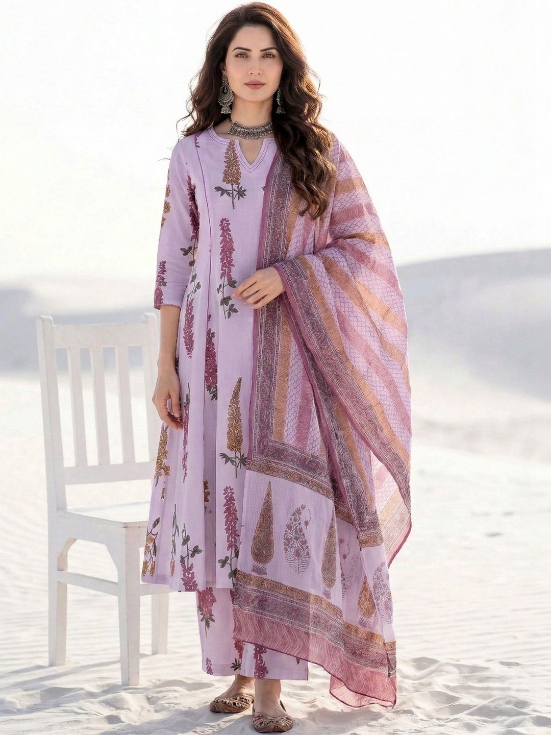 Moda Rapido Women Kurti with Trousers & With Dupatta