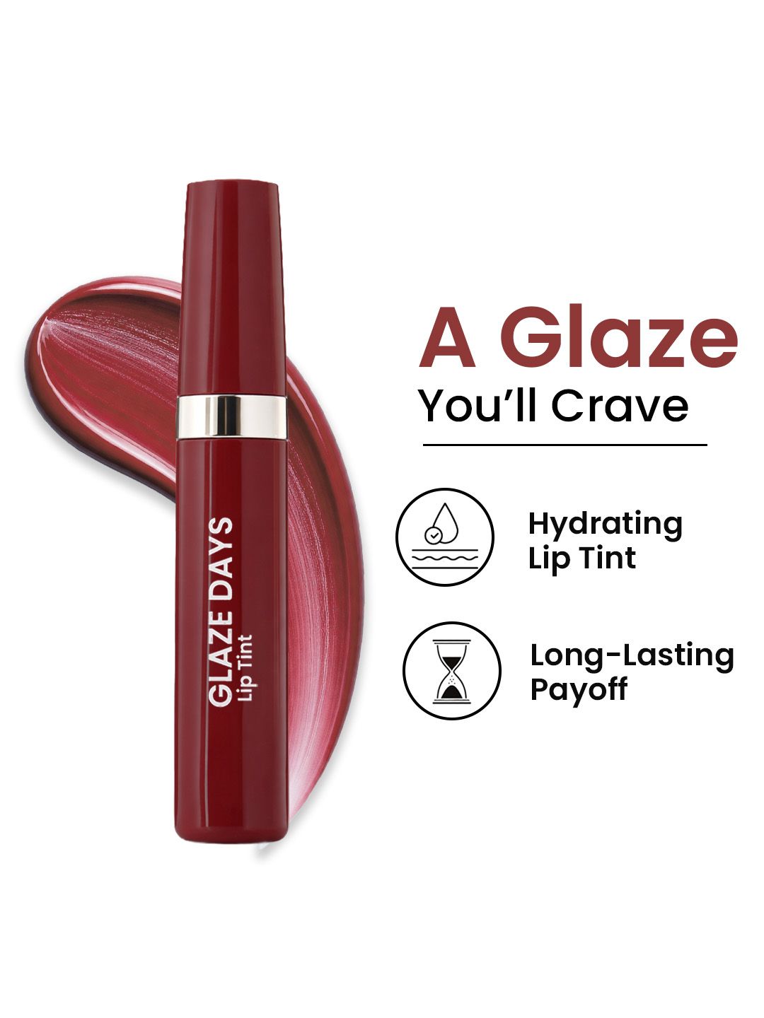 SWISS BEAUTY Glaze Days Juicy Glazed Lip Tint With Vitamin E 4.2g - Plum Punch