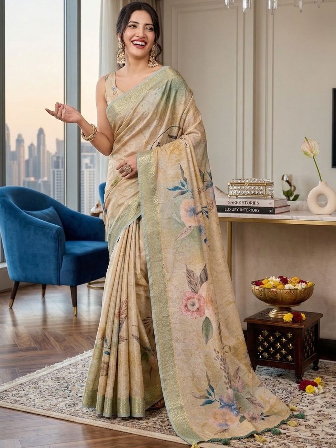 HALKA FULKA Silk Blend Designer Saree