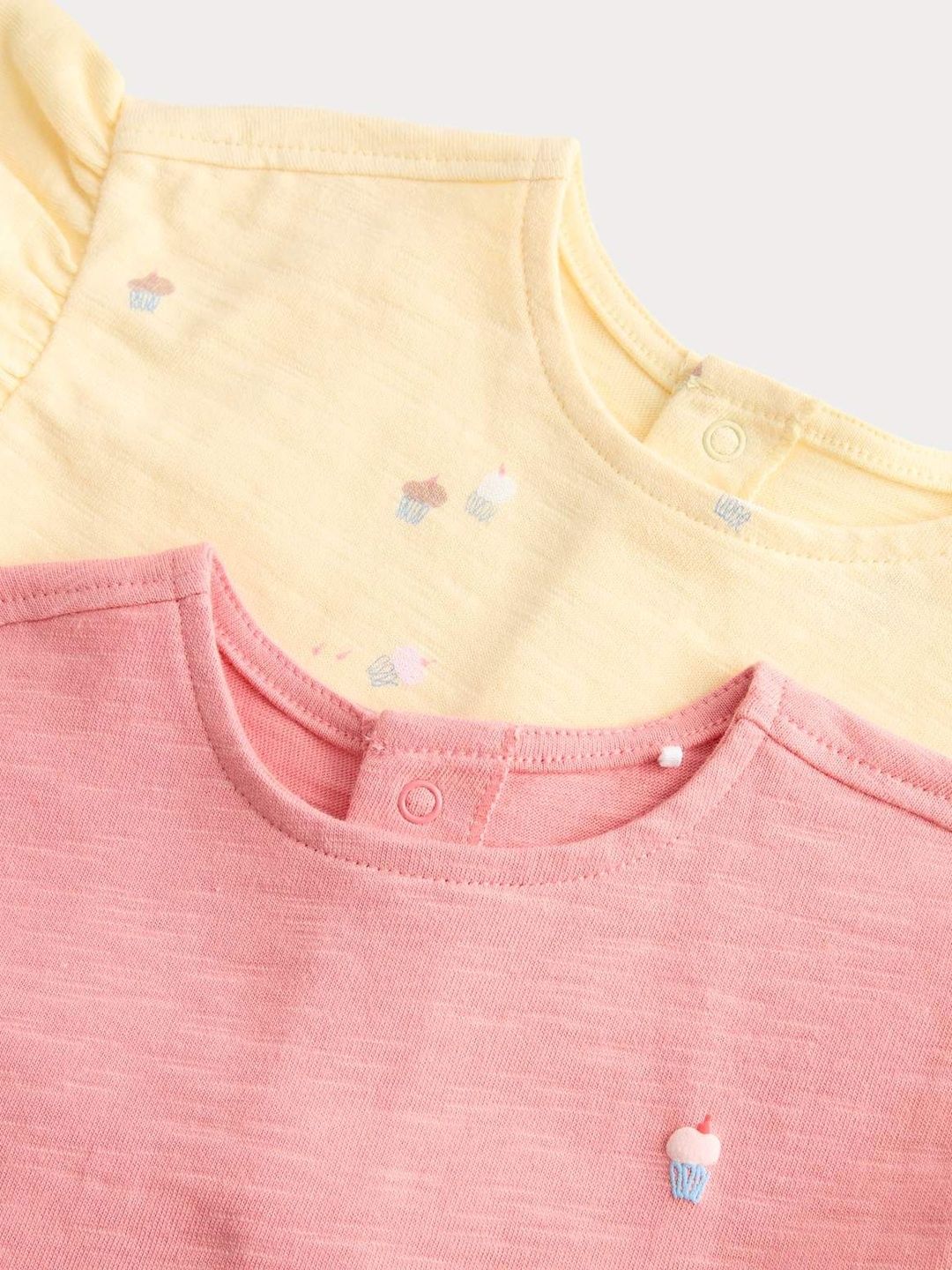 Girls 2 Pack Cupcake Pure Cotton Round Neck Dresses 2