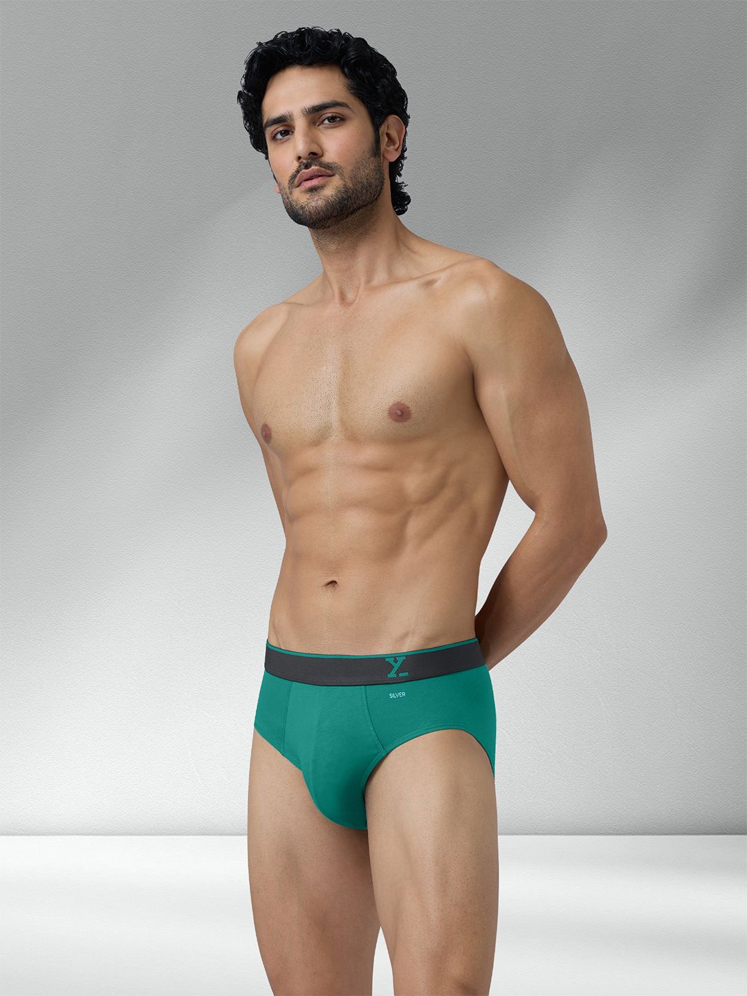 XYXX Men Traq Silver Cotton Trunk