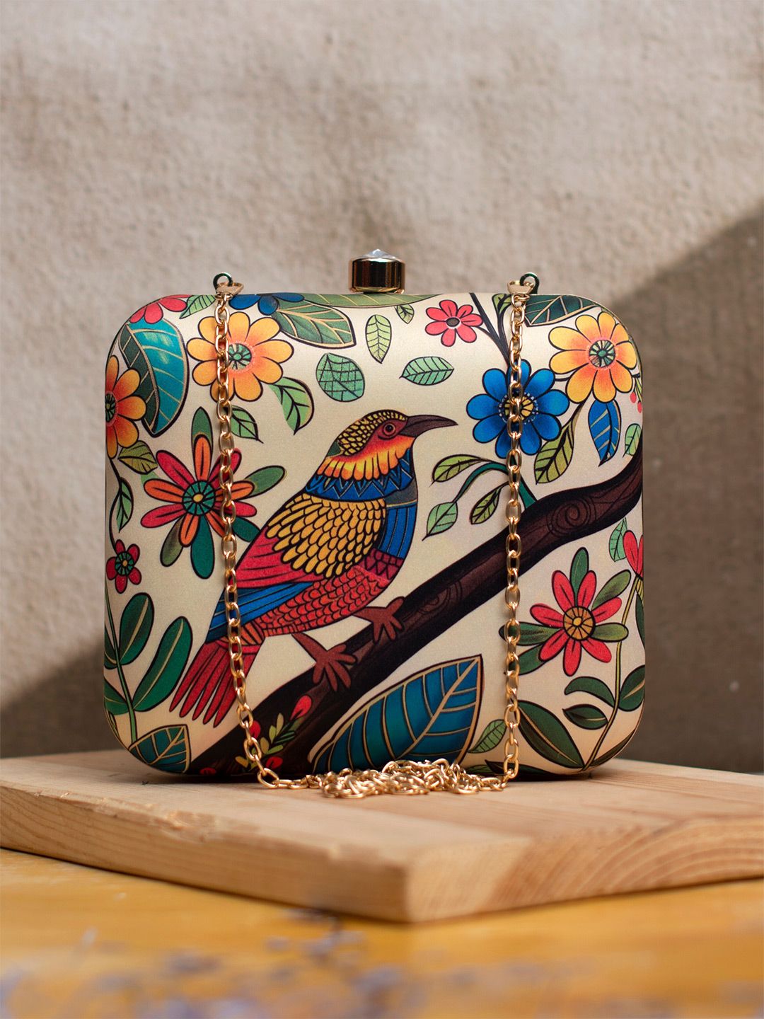 ARTKLIM Printed Box Clutch