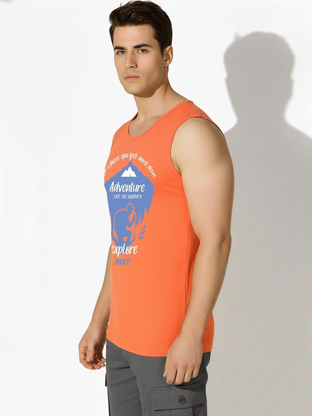 WOOSTRO Printed Assorted Cotton Gym Vest