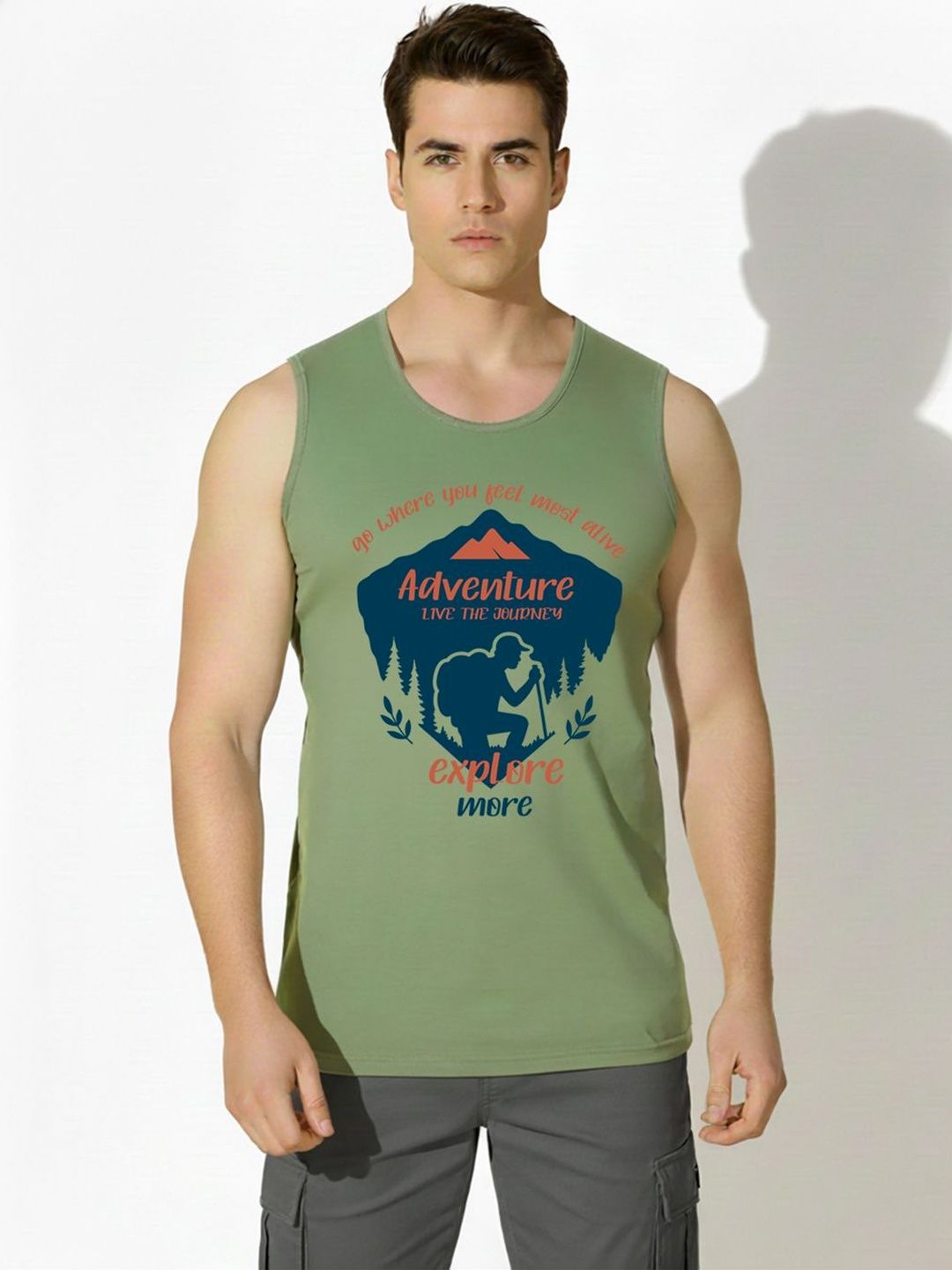 WOOSTRO Printed Assorted Cotton Gym Vest