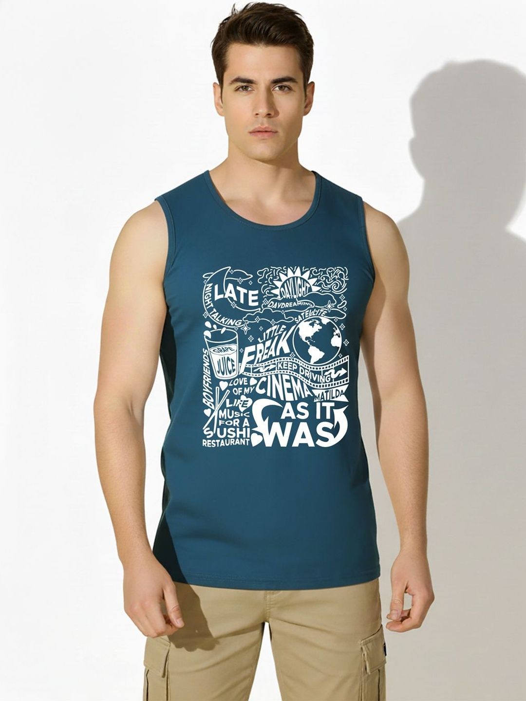 Buy WOOSTRO Printed Assorted Cotton Gym Vest -  - Apparel for Men