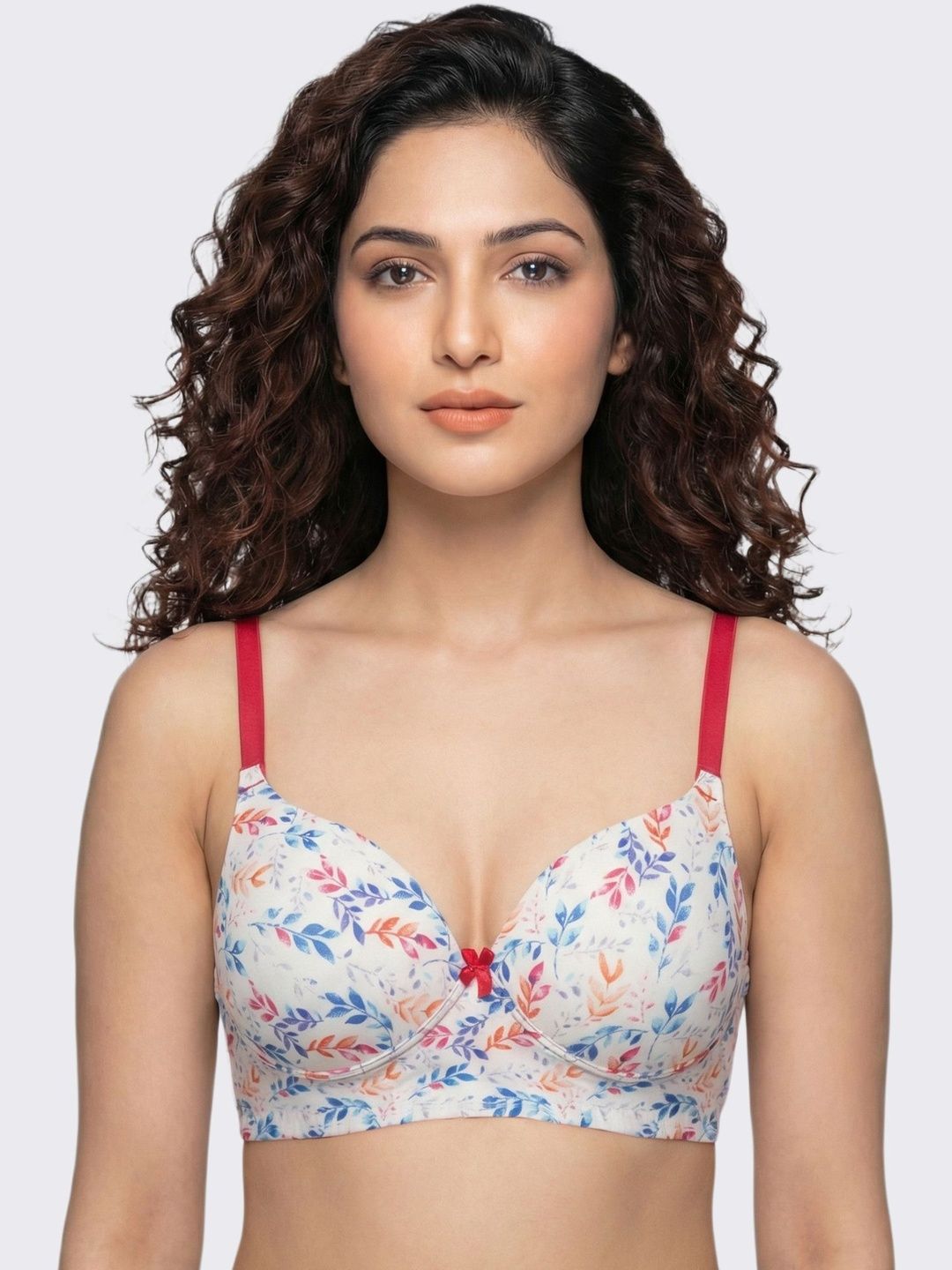 Invisifit Polyamide Printed Non-Wired Bonded Maximiser Level-2 Padding Push Up Bra