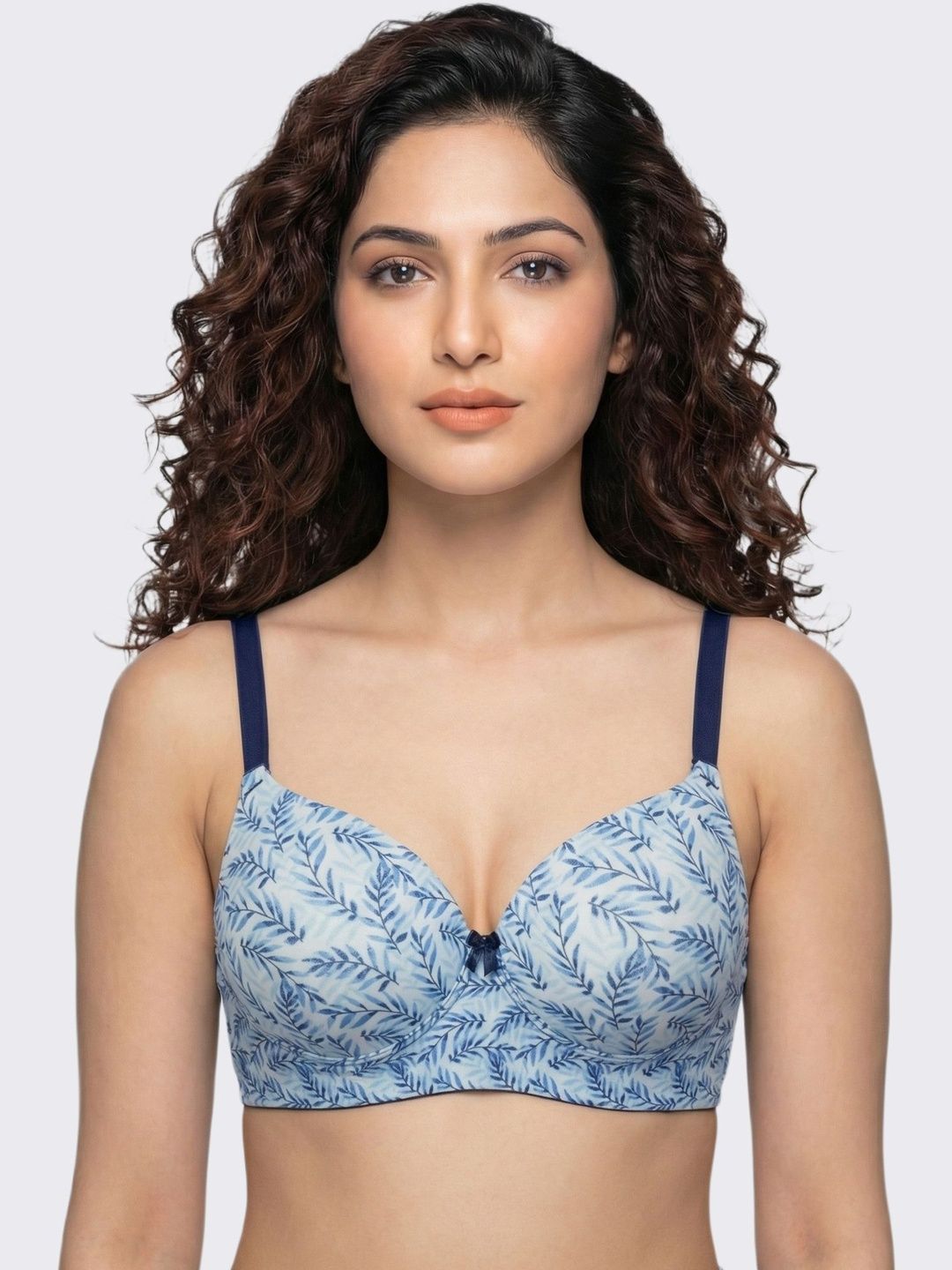 Invisifit Polyamide Printed Non-Wired Bonded Maximiser Level-2 Padding Push Up Bra