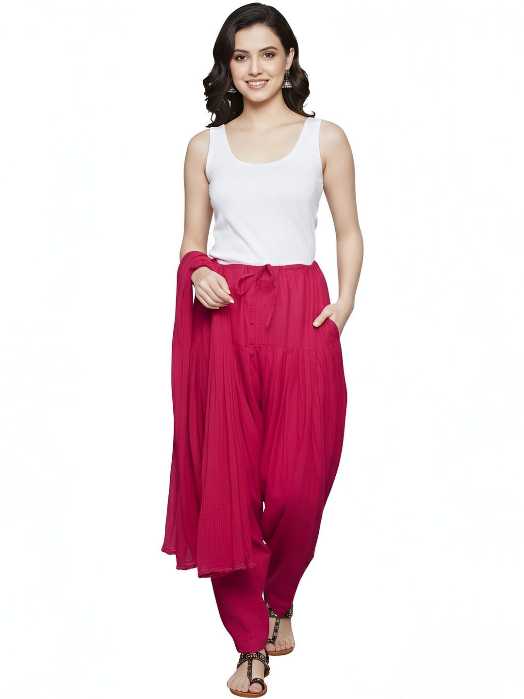 SWASTIK FAB STYLE Cotton Patiala With Dupatta