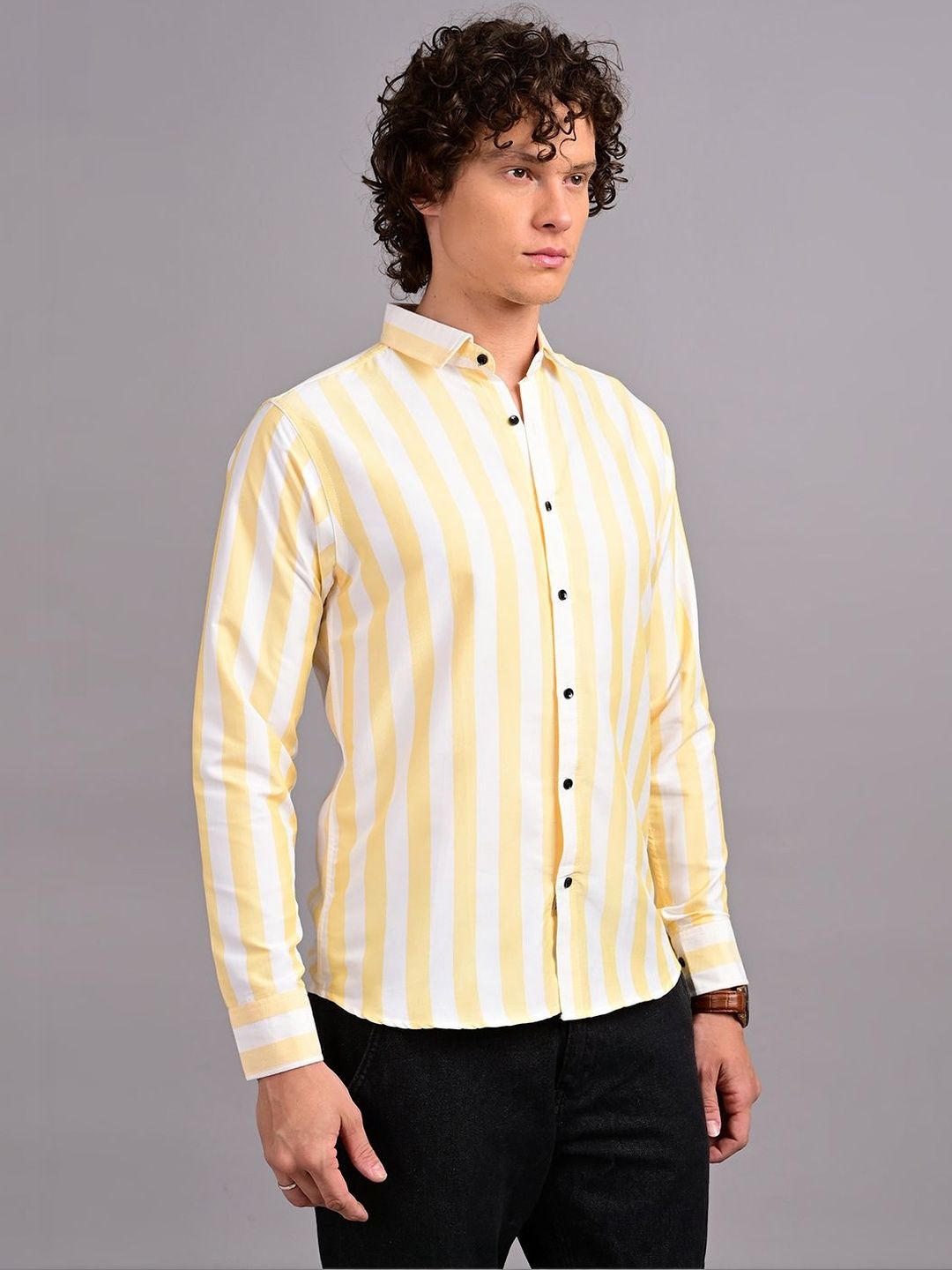 TIGER SNAKE Men Comfort Striped Casual Shirt