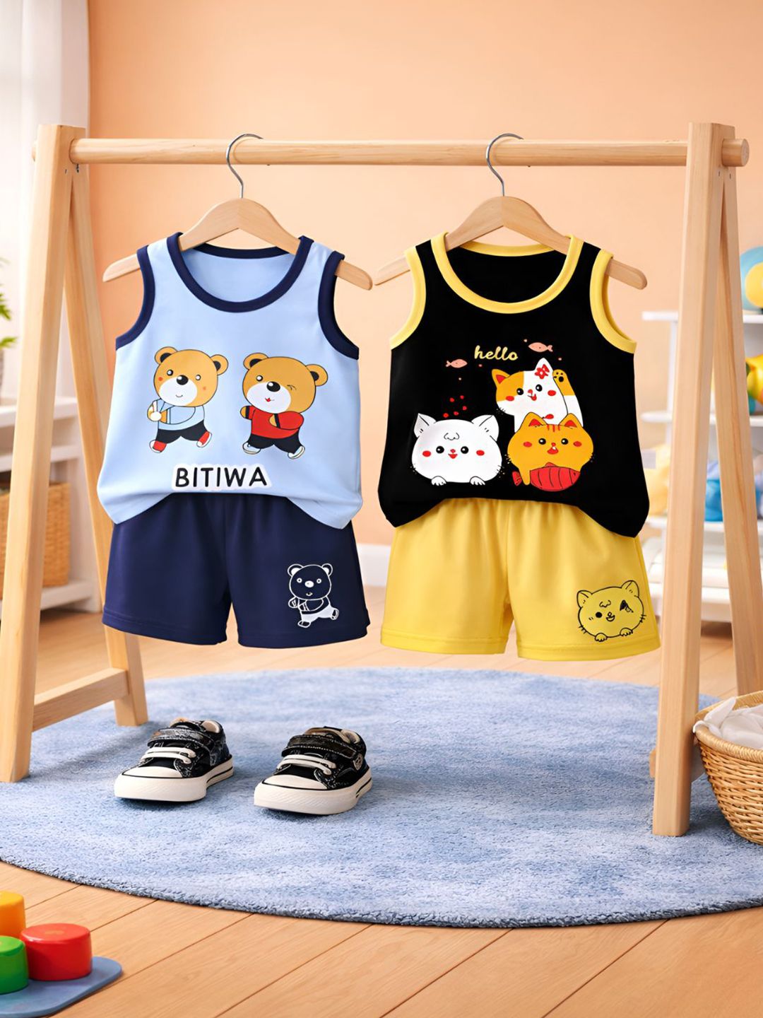 Buy PY PINKYOU Unisex Kids Printed T Shirt With Shorts -  - Apparel for Unisex Kids