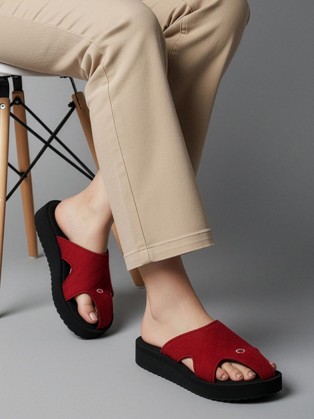 TRIKSY Textured Suede Work Wedge Pumps