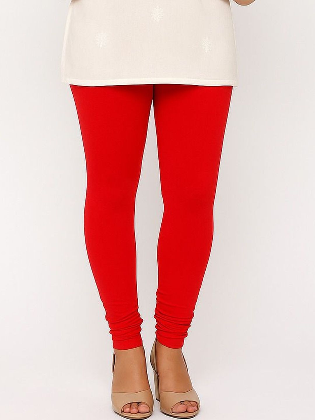LEE BONEE Women Cotton Blend Solid Churidar Length Leggings