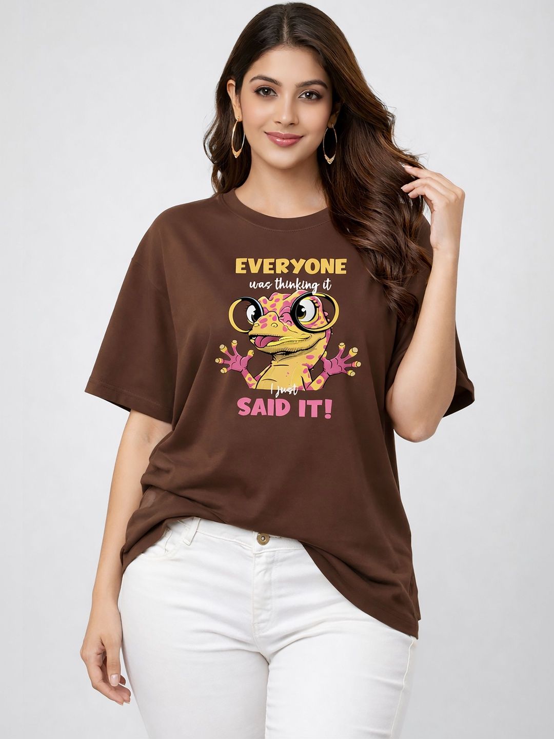 Unicus Apparel Women Printed Drop-Shoulder Sleeves T-shirt