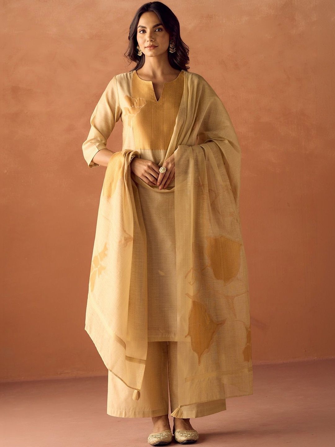 FIORRA Women Floral Regular Kurta with Palazzos & With Dupatta